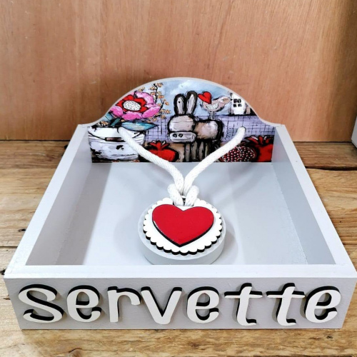 Servethouer Donkie Pienk Blom