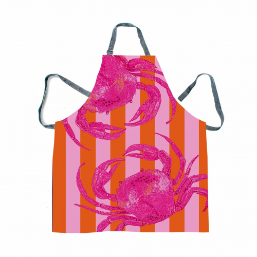 Amalfi Crab Pink Stripe Apron 