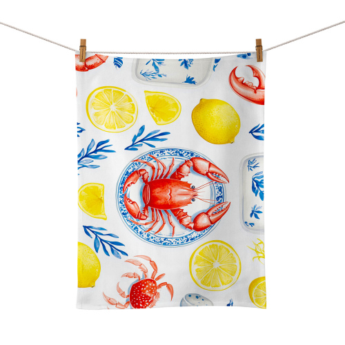 Amalfi Lemon Crab Food Towel 