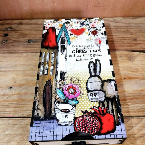 Chocolate Box Donkie Pienk Blom 21 x 10 x 3cm 