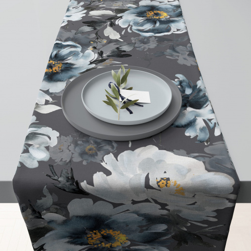 Grey Bouquet Table Runner