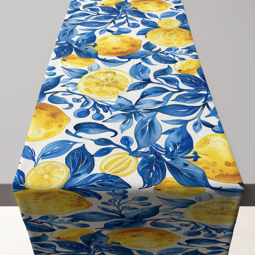 Lemon Blues Table Runner