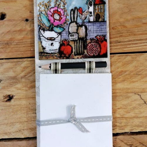 Notepad Donkie Pienk Blom