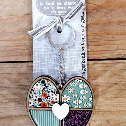 Hart Sleutelring teal 