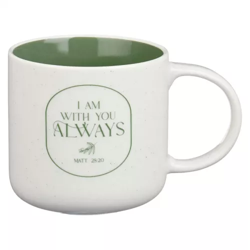I Am With You Always Sage Botanical Collection Ceramic Mug 444ml
