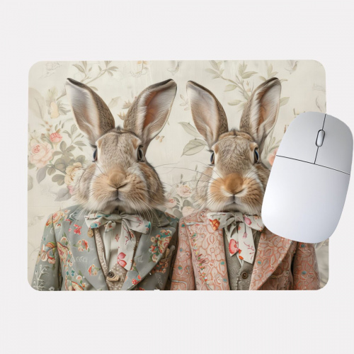 Rabbit Twins Mousepad