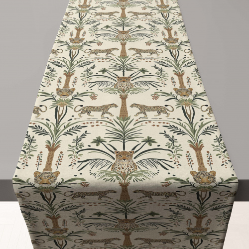 Africa Leopard Trilogy Table Runner