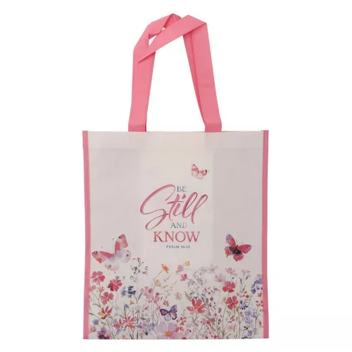 Be Still And Know Watercolor Totebag 363 x 320 x 178mm
